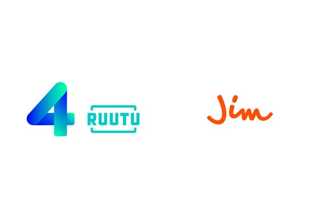 Nelosen, Ruudun ja Jimin logot. Kuva: © 2019 Nelonen Media.